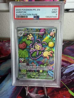 Pokemon Ambipom Phantasmal Flames - Illustration Rare 107/094 - PSA 9 - Image 1