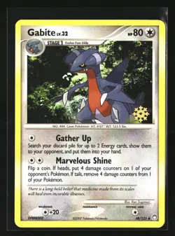 Pokemon GABITE 48/123 Snowflake Stamp (2007 Countdown Calendar) LP/Light Play - Image 1