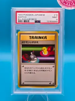 PSA 9 - 1999 POKEMON JAPANESE BULBASAUR DECK 19 SWITCH - Image 1