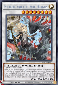 BPRO-EN041 Ecclesia and the Dark Dragon Secret Rare 1st Edition YuGiOh Preorder - Image 1