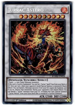 YUGIOH JURRAC ASTERO SECRET RARE NEAR MINT BLMM-EN018 - Image 1