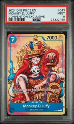 2024 ONE PIECE PROMOS CONVENTION EXCLUSIVE #043 MONKEY D. LUFFY PSA 9 - Image 1