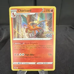 Charizard 010/078 Pokemon GO Holo English 170HP Burn Brightly Flare Blitz Card - Image 1
