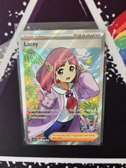 Pokemon TCG Lacey 166/142 Ultra Rare Full Art Holo Card Stellar Crown - Image 1