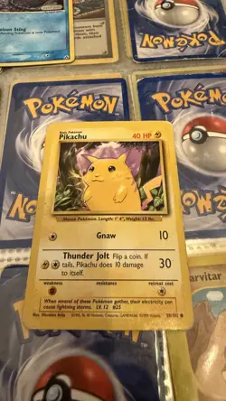 Pikachu 1999 Pokemon Base Set 58/102 - Vintage WOTC Card Lightly Played - Image 1