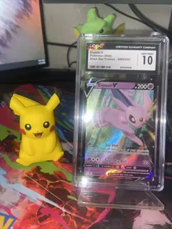 Espeon V SWSH201 SWSH: Sword & Shield Promo Cards Holo CGC 10 - Image 1