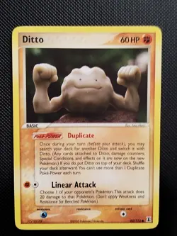 (LP) Ditto (Geodude) 62/113 2005 Ex Delta Species Pokemon Card Yuka Morii Illst - Image 2