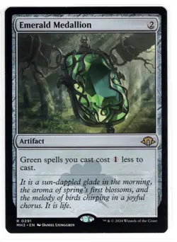 MTG Emerald Medallion, Modern Horizons 3 (MH3) Regular Near Mint Magic NM - Image 1