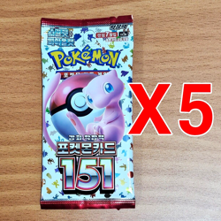 7(5+2)PACKS 151 Pokemon TCG Cards Scarlet & Violet Booster Factory Sealed KOREAN - Image 2