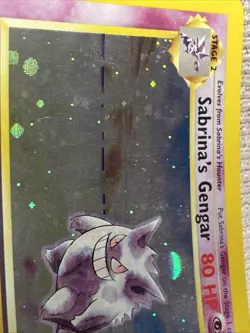Pokemon Gym Heroes Sabrina's Gengar 14/132 Holo Rare swirl! 👻 - Image 3