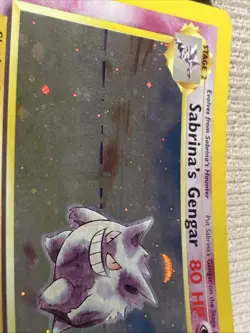 Pokemon Gym Heroes Sabrina's Gengar 14/132 Holo Rare swirl! 👻 - Image 4