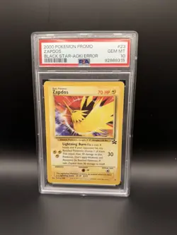 Zapdos Aoki Error #23 Pokemon WOTC Black Star 2000 Movie Promo PSA MINT 10 - Image 1