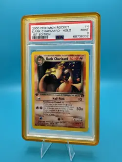2000 Pokemon Team Rocket Dark Charizard Holo 1st Edition #4 PSA 9 - Image 1