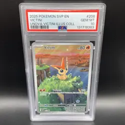 2025 POKEMON SVP PROMO UNOVA VICTINI ILLUSTRATION COLLECTION #208 VICTINI PSA 10 - Image 1