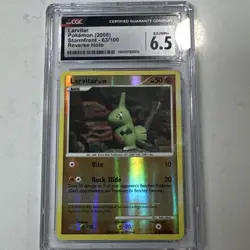Pokemon Larvitar 63/100 Stormfront Reverse Holo CGC 6.5 2008 English TCG - Image 1