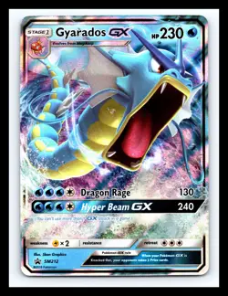 💥 Pokemon Gyarados GX SM212 Hidden Fates Sun & Moon Black Star Promo Holo - Image 1