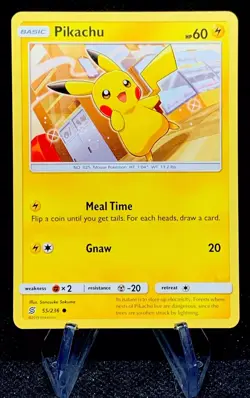 Pokemon TCG Sun & Moon Unified Minds Pikachu #55/236 - Image 1