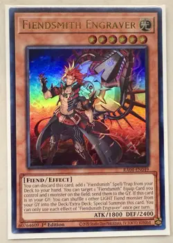 YU-GI-OH! Fiendsmith Engraver RA04-EN049 Ultra Rare STAMPEDE - Image 1