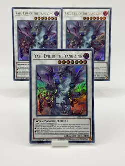 Yu-Gi-Oh Yazi, Evil Of The Yang Zing GFP2-EN131 Ultra Rare 1st Ed. X3 PlaySet - Image 1