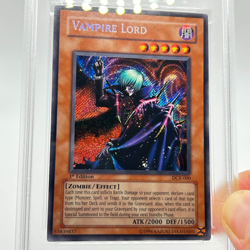 Yu-Gi-Oh! "Vampire Lord" 1st Edition DCR-000 Secret Rare PSA Mint 9 EN (POP 173) - Image 3