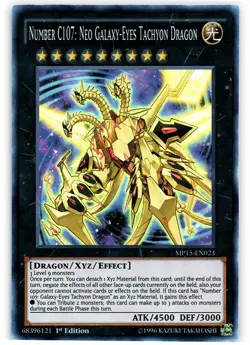 Yugioh! LP Number C107: Neo Galaxy-Eyes Tachyon Dragon - MP15-EN023 - Super Rare - Image 1