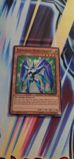 Yugioh Elemental Hero Prisma Fuen Super Rare 1st Edition Lp - Image 1