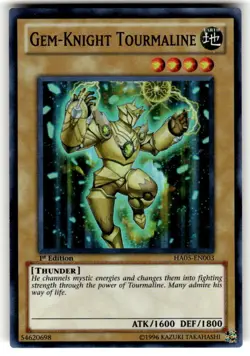 Yugioh Gem-Knight Tourmaline HA05-EN003 Super Rare 1st Edition NM - Image 1