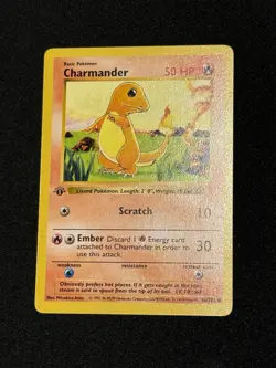 Pokemon TCG First Edition Charmander Base Set, Shadowless Card 46/102 - Image 1