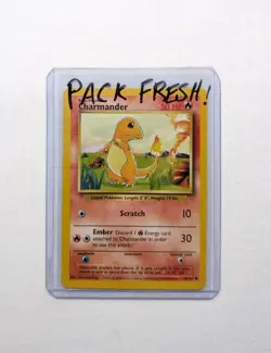 💎PACK FRESH Charmander #46/102 Base Set Pokemon Card 1999 WOTC TCG PSA MINT+👀 - Image 1