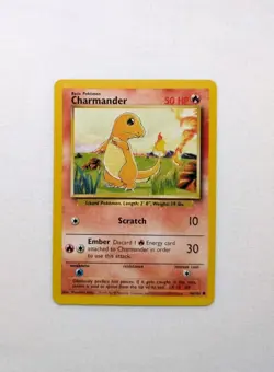 💎PACK FRESH Charmander #46/102 Base Set Pokemon Card 1999 WOTC TCG PSA MINT+👀 - Image 2
