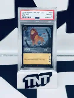2024 Disney Lorcana EN 3 Foil Mufasa Champion of the Pride Lands #185 PSA 10 - Image 1