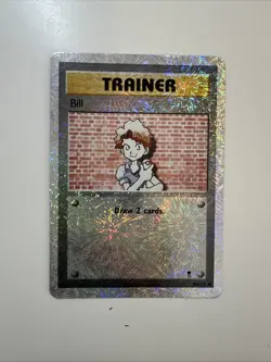 Bill Trainer Pokemon Card Reverse Holo Legendary Collection 108/110 - Image 1