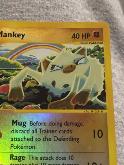 Pokemon Card Mankey 92/147 Reverse Holo Foil Aquapolis LP - Image 5