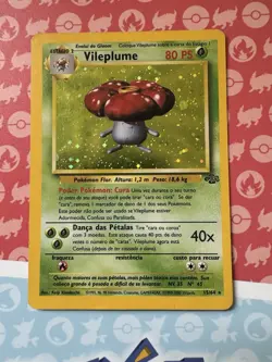 Vileplume 15/64 Jungle Holo Rare Pokemon Card! Portuguese MP/LP - Image 1