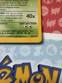 Vileplume 15/64 Jungle Holo Rare Pokemon Card! Portuguese MP/LP - Image 4