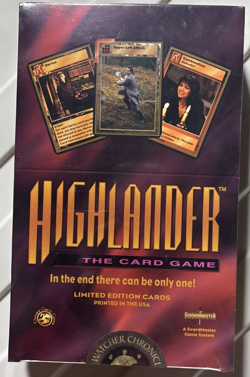 HIGHLANDER THE CARD GAME 1995 CCG BOOSTER BOX UNOPENED 30 PACKS SWORDMASTER - Image 1