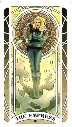 INVISIBLE WOMAN THE EMPRESS 2023 Marvel Tarot Card By Lily McDonnell - Image 1