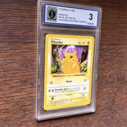 Pokemon 1999 Shadowless Red Cheeks Pikachu TCG Card 58/102 Good Condition - Image 3