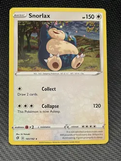 Snorlax #141/192 - Rebel Clash - Cosmos Holo Rare Pokemon Card - Image 1