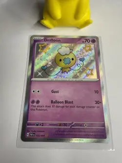 Drifloon 155/091 - Shiny Holo Rare - Paldean Fates Pokemon Card MINT - Image 5
