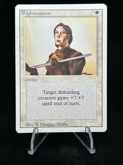 RIGHTEOUSNESS Revised Edition 1994 Magic The Gathering MTG TCG 🔥MINT🔥Rare🔥 - Image 1