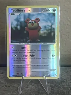 Teddiursa Reverse Holo 105/123 2007 Pokemon TCG Mysterious Treasures MP - Image 1