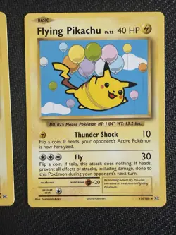 Flying Pikachu 110/108 Secret Rare - XY Evolutions - Mint - Basic Pokemon TCG - Image 3