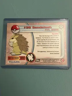 Sandslash Holo #28 1999 Topps Series 1 Pokemon TV Animation Edition - Image 2