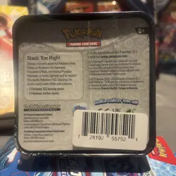 Pokemon TCG Stack'em High Tin of 3 Booster Packs Factory Sealed New - Image 4