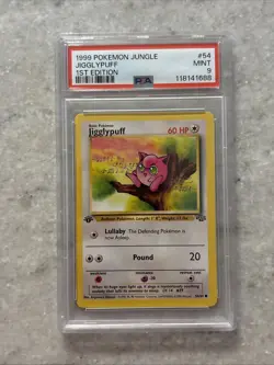 1999 Pokemon Jungle 1st Edition Jigglypuff #54 PSA 9 Mint - Image 1
