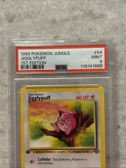 1999 Pokemon Jungle 1st Edition Jigglypuff #54 PSA 9 Mint - Image 2