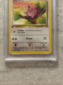 1999 Pokemon Jungle 1st Edition Jigglypuff #54 PSA 9 Mint - Image 3