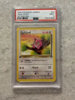 1999 Pokemon Jungle 1st Edition Jigglypuff #54 PSA 9 Mint - Image 4