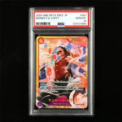 PSA 10 GEM MT 2025 One Piece JPN Monkey D. Luffy EB02-061 SEC - Image 2